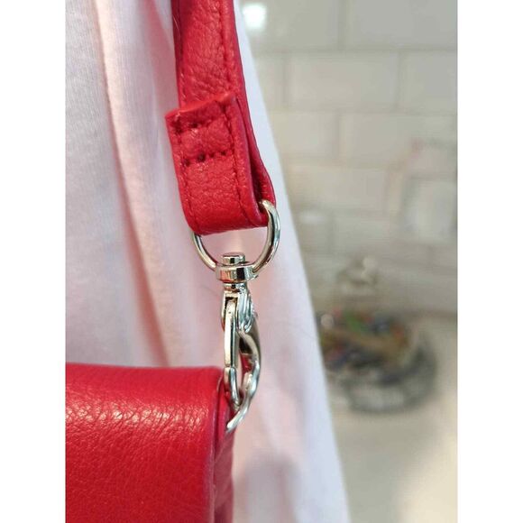 Red Messenger Crossbody Vegan Leather Grace Adele - Picture 4 of 11